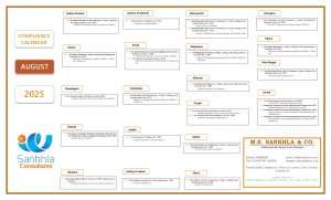 August Compliance Calender